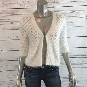 BB Dakota White Short Sleeve Sweater